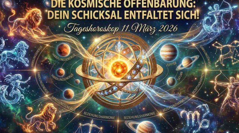 Tageshoroskop für den 11. März 2026: Kosmische Energien und ihre Auswirkungen auf alle Sternzeichen